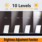 Magicteam Therapy Sun Lamp 10000 Lux LED White Warm Light with 10 Adjustable Brightness and 7 Timer with Memory Function and 2 F