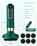 Uojojop Intelligent Handheld Massage Tool for Anti - Cellulite, Electric Cupping Device with 12 Suction Modes. This Fat Remover