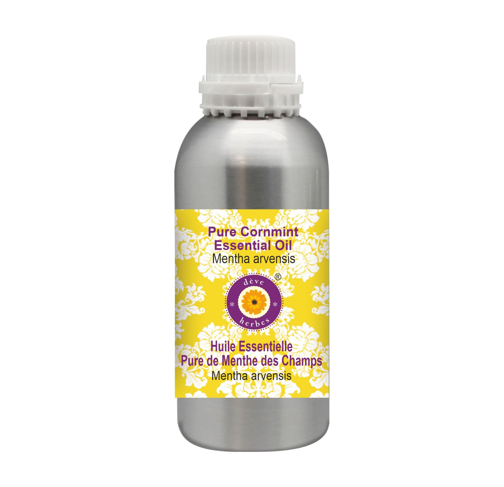 Deve Herbes Pure Cornmint Essential Oil (Mentha arvensis) Steam Distilled 300ml (10 oz)