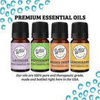 Wild Essentials Wrought Iron Necklace Essential Oil Diffuser Kit With Lavender, Lemongrass, Peppermint, Orange Oils, 12 Refill P