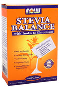 Now Foods Stevia Balance with Inulin and Chromium, 100-Packets (Pack of 2)