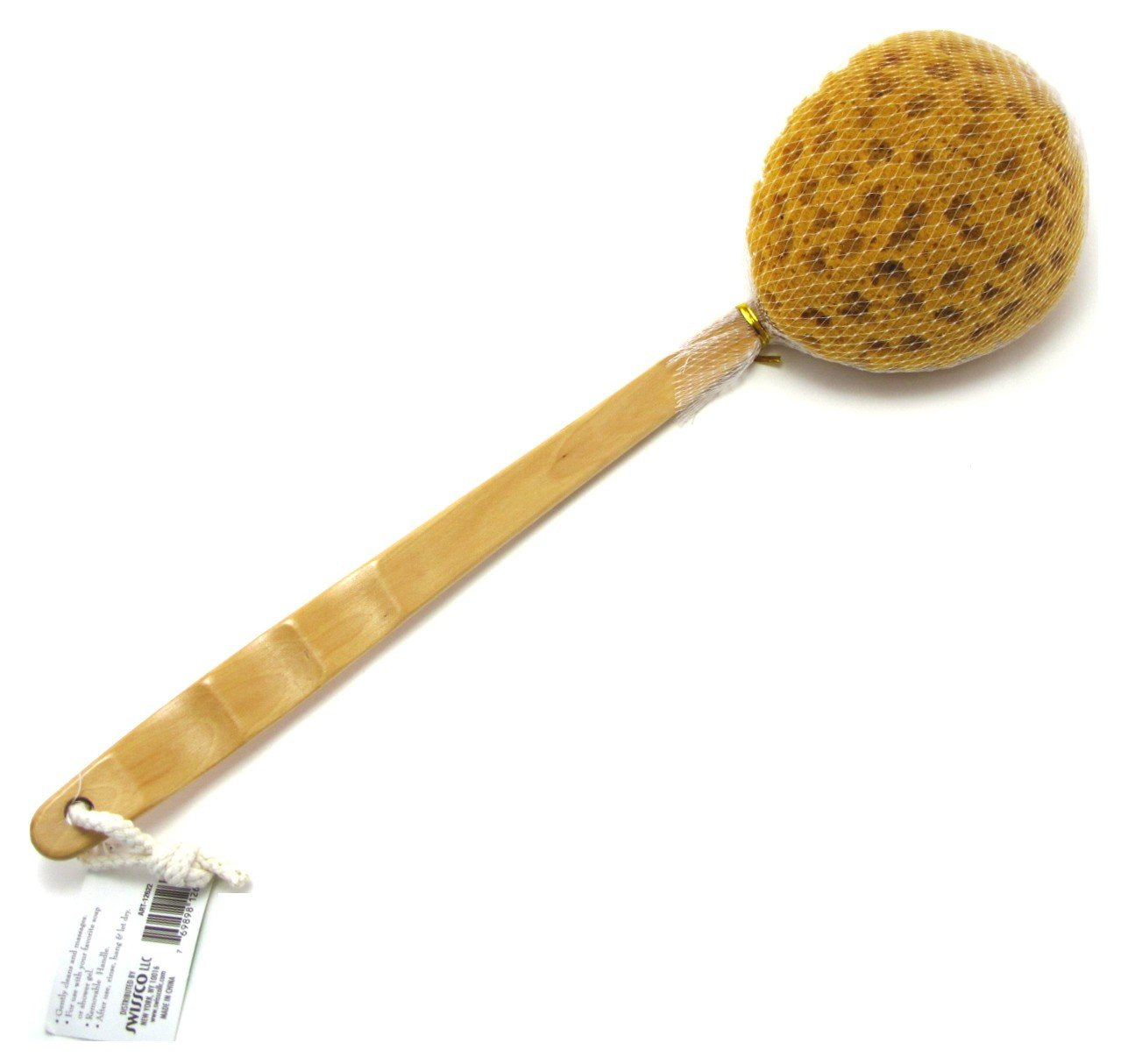 Swissco Faux Sea Sponge With Wooden Handle (Removable) (3 Pack)