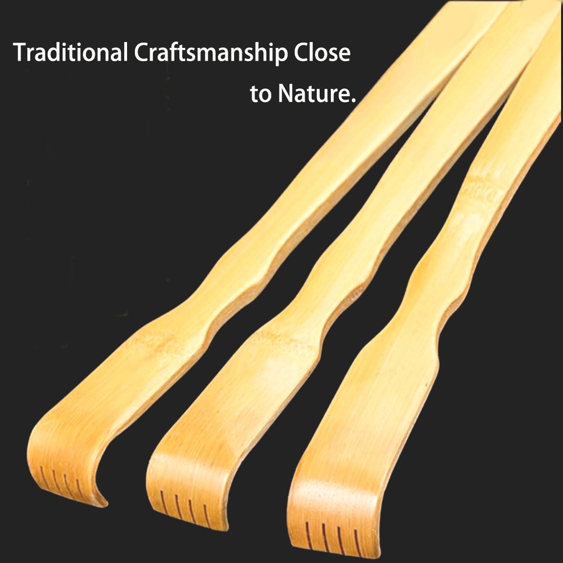 BZG 2 Pack Back Scratcher for Men and Women,Wooden,Bamboo Back Scratcher(16.5 inch) (YELLOW01)