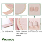 Welnove - Hammer Toes Straightener Toe Splint Corrector for Claw, Curled, Crooked Toe, Cushion Brace Joint Realign Metatarsal Su