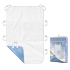 MILDPLUS Washable Bed Pads with 8 Sturdy Handles 34     52    Extra Large Reusable Underpads 4-Layers Leakproof Chucks Pads Wash