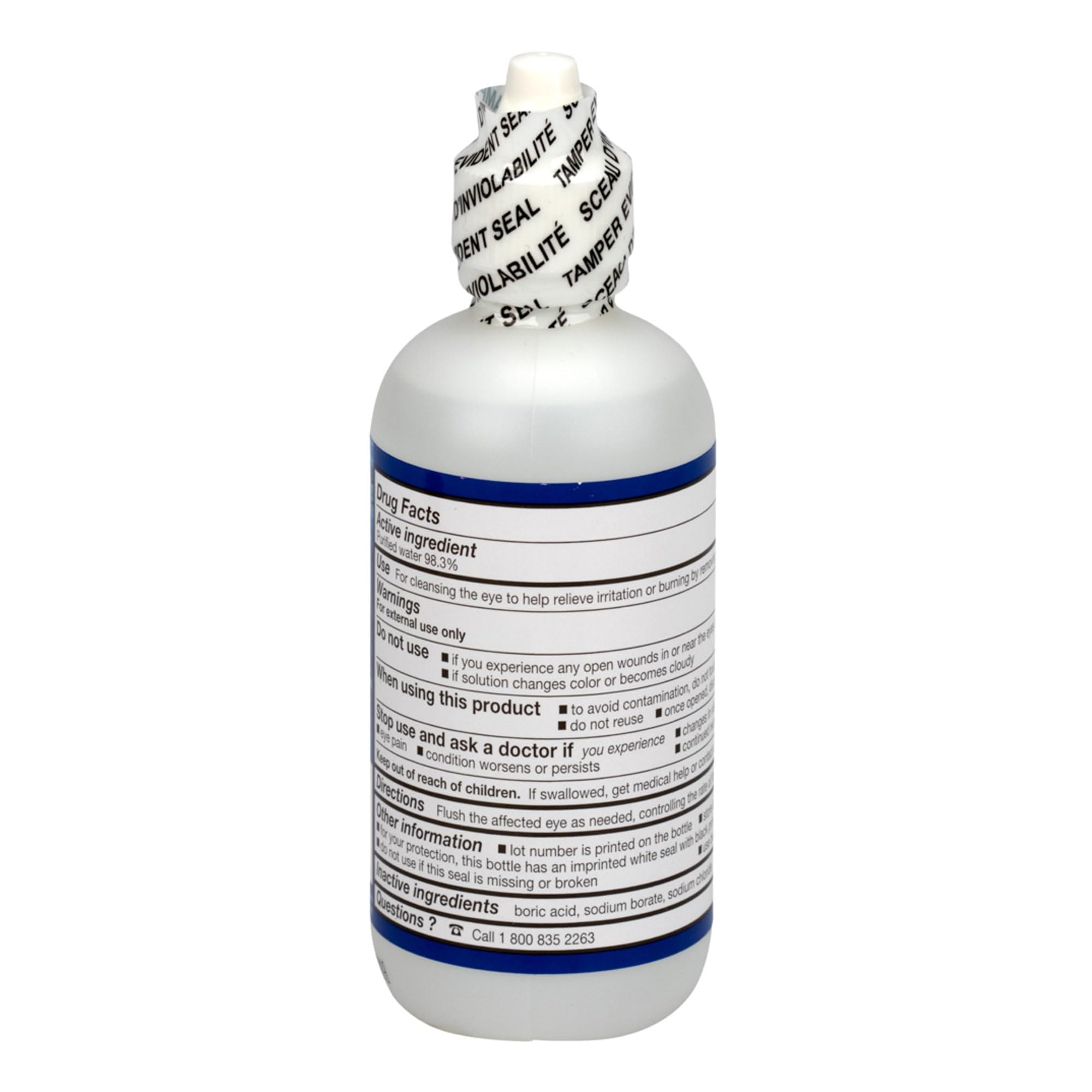 PhysiciansCare Eye Wash Solution, Sterile Isotonic Buffered Solution for Flushing & Irrigating Eyes, 4-oz Bottle