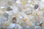 ZenQ 1 lb White Moonstone Tumbled Stone Chips Crushed Natural Crystal Quartz Pieces