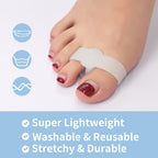 Zinyakon 12-Pack Bunion Corrector - Gel Toe Separators W/ 2 Loops, Big Toe Spacers for Women and Men, Toe Corrector and Straight
