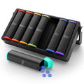 Weekly Pill Organizer 2 Times a Day, KOVIUU Large Travel Pill Box 7 Day, Am Pm Twice Daily Pill Case with Rotatable Handle, Week