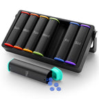 Weekly Pill Organizer 2 Times a Day, KOVIUU Large Travel Pill Box 7 Day, Am Pm Twice Daily Pill Case with Rotatable Handle, Week