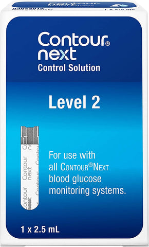 CONTOUR NEXT Control Solution for Glucose Test Meter, Level 2, 2.5mL Bottle