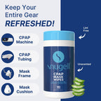 CPAP Mask Wipes by Snugell - Unscented (1 Canister, 110 Count)