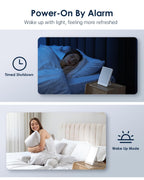 SUXIO Light Therapy Lamp Rechargeable, 10000 Lux Sunlight Lamp, with Wake-Up Function, Daylight Memory Happy Use As Lift-Mood, B