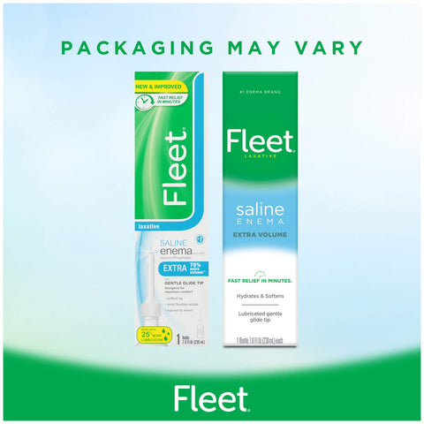 Fleet Laxative Saline Extra Enema for Adult Constipation, 7.8 fl oz, 3 Pack