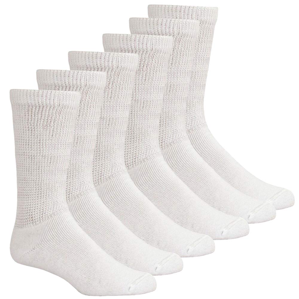 TZ Promise 3/6/12 Pairs Packs Men's Diabetic Crew Socks Size 9-11/10-13/13-15