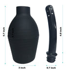 Abyclean Anal Douche Enema Bulb Vaginal Douche Enema Cleaner for Womens or Mans Health (310ml Black)