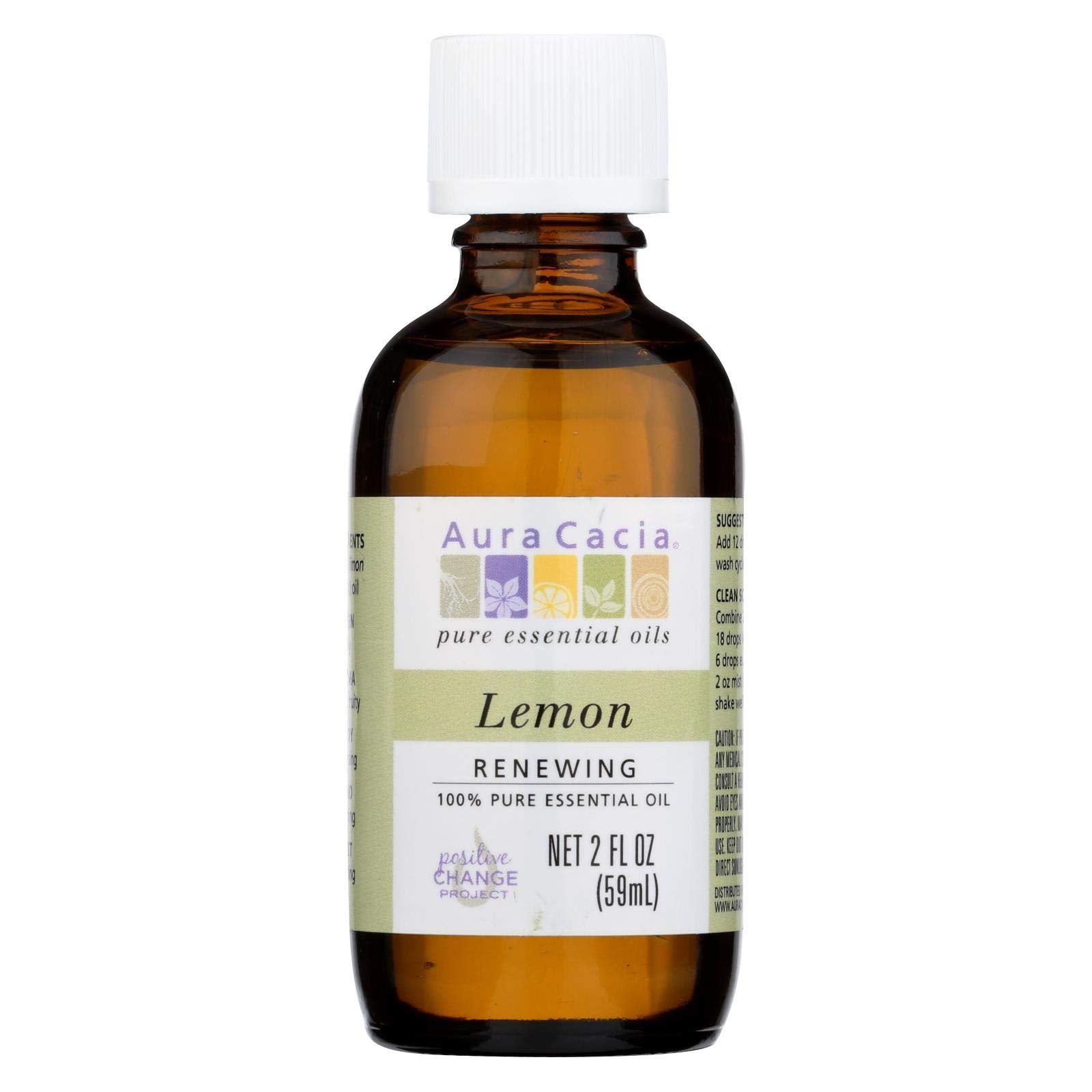 Aura Cacia 100% Pure Essential Oil Lemon - 2 fl oz