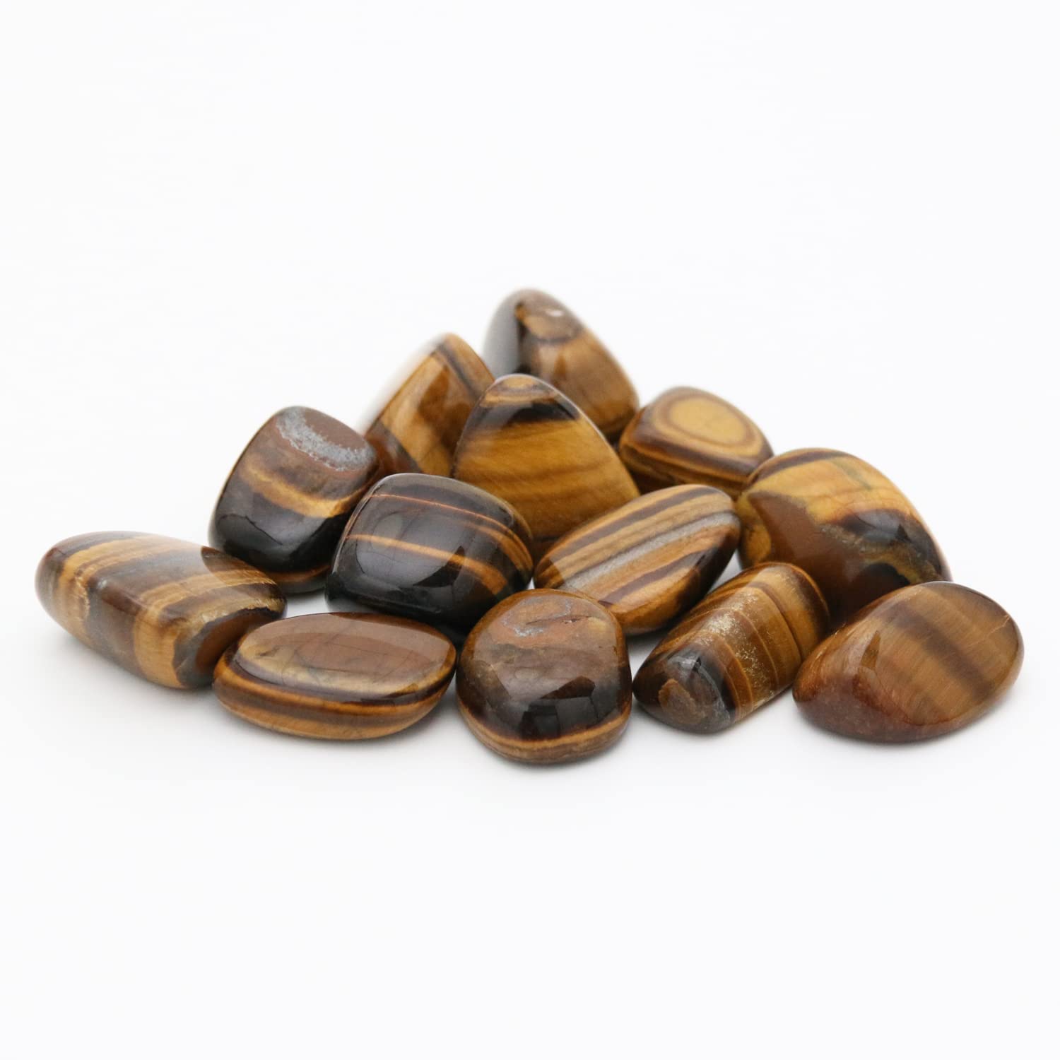Tumbled Polished Natural Tiger's Eye Stones, Crystals and Healing Stones Quartz Bulk for Wicca, Reiki, Healing Energy, Chakra St