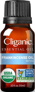 Cliganic USDA Organic Frankincense Essential Oil - Boswellia Serrata, 100% Pure Natural Undiluted, for Aromatherapy | Non-GMO Ve