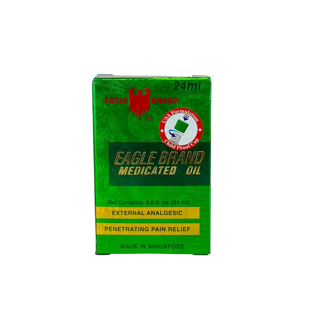 Eagle Brand Natural Medicated Oil for Muscle Aches and Pains, Includes 3 Individual 0.8oz. Bottles