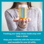 2 Pack Medication Tracker and Reminder, Take-n-Slide Reusable Peel and Stick Pill Tracker, Attach to Your Bottle 7 Day Medicine