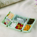 Wopanxye Small Magnetic Pill Case, 7-Day Weekly Pill Box Container, 7 Compartments Medicine Organizer Dispenser, Travel Daily Me