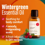 Hana Wintergreen Essential Oil - 100% Pure and Natural Wintergreen Oil for Body, Aromatherapy, Diffuser - with a Refreshing Cris