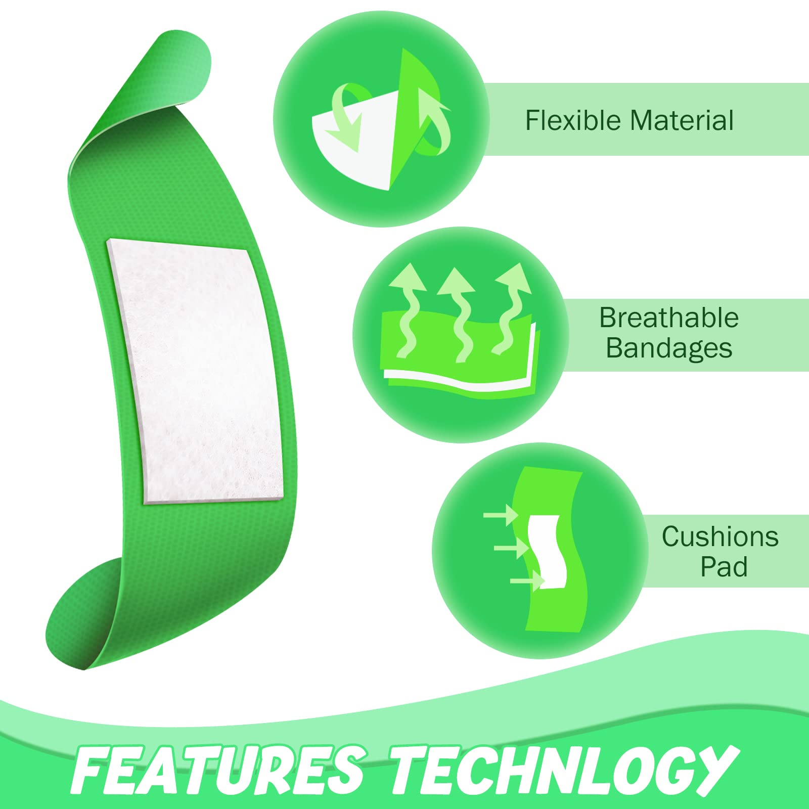 Jetec Flexible Fabric Adhesive Bandages Bulk Colorful Cloth Bandages 10 Colors Flexible Protection & Wound Care Fingertip Slight