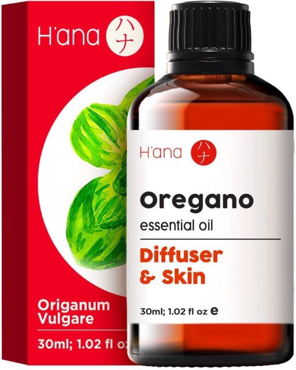 Hana Oregano Essential Oil - 100% Pure and Natural Oil of Oregano for Skin, Nail, Diffuser, and Aromatherapy - with a Pungent, H