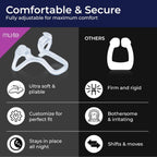 Rhinomed Mute Nasal Dilator - Anti-Snoring Aid, Transparent, 3 Pack Starter - Comfortable Breathing Aids for Better Sleep