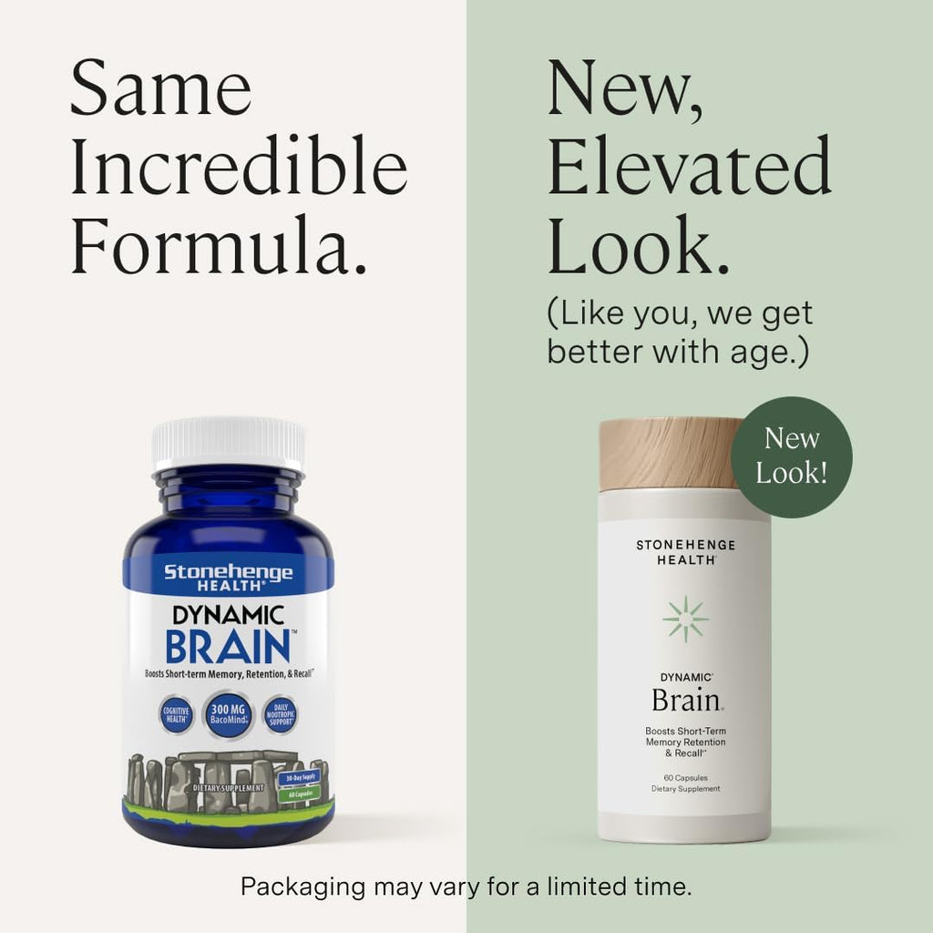 Stonehenge Health Dynamic Brain - Memory, Focus, Clarity & Mental Energy Dietary Supplement (60 Capsules)