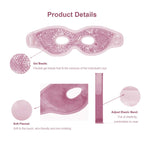 Ruzzut Cooling Gel Eye Mask with Eye Holes, 2 PCS Gel Bead Cold Eye Packs for Puffy Eyes & Swelling, Reusable Hot Cold Compress