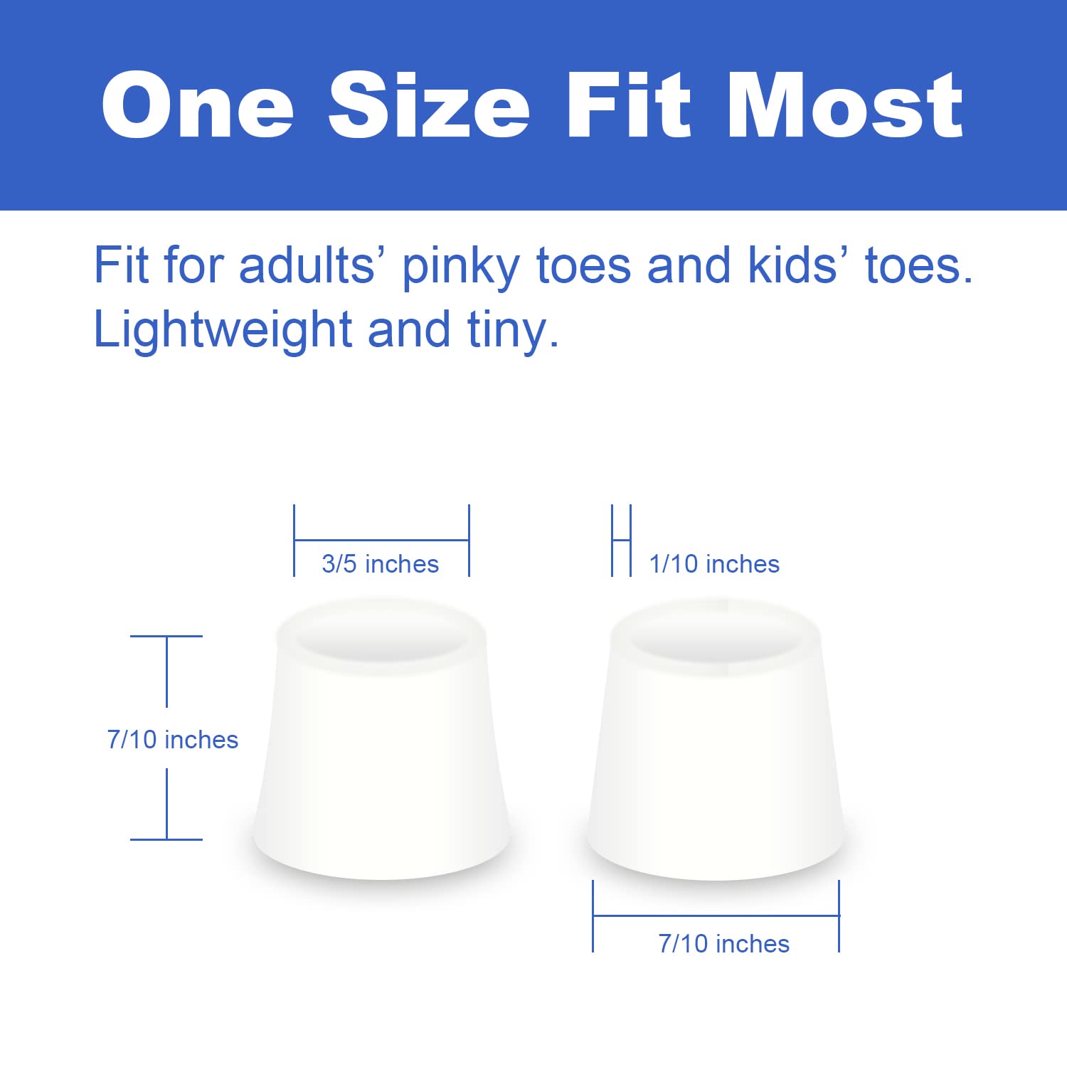 Winiyou Silicone Small Toe Protectors Caps for Baby, Kids, Women and Men, 14 Pieces of Breathable Pinky Toe Covers for Corns, Bl