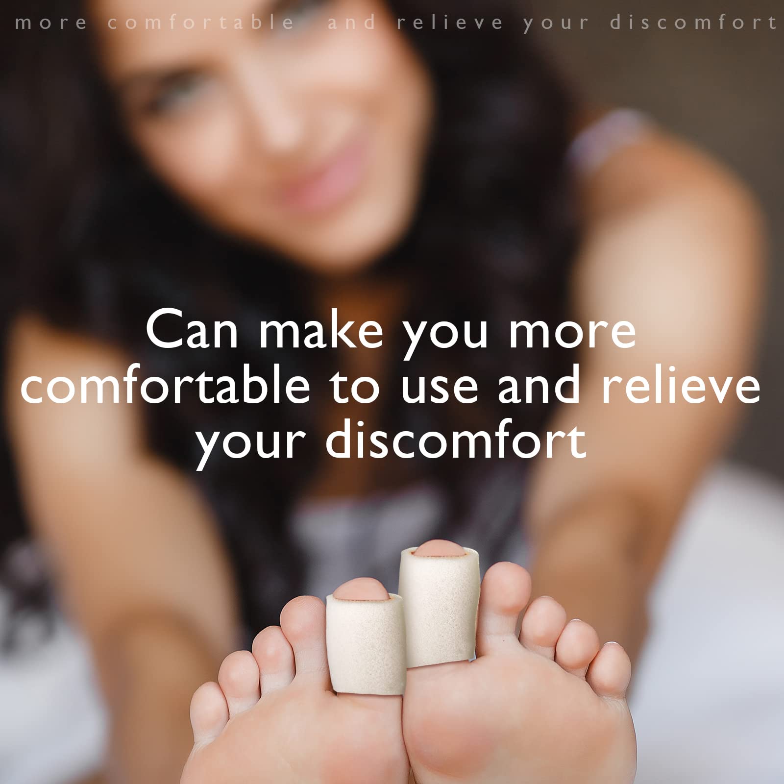 6 Pieces Foam Toe Sleeves Foam Tube Toe Protectors Toe Bandages for Toe Foam Sleeve or Toe for Bunion, Hammer Toe, Callus Corn,