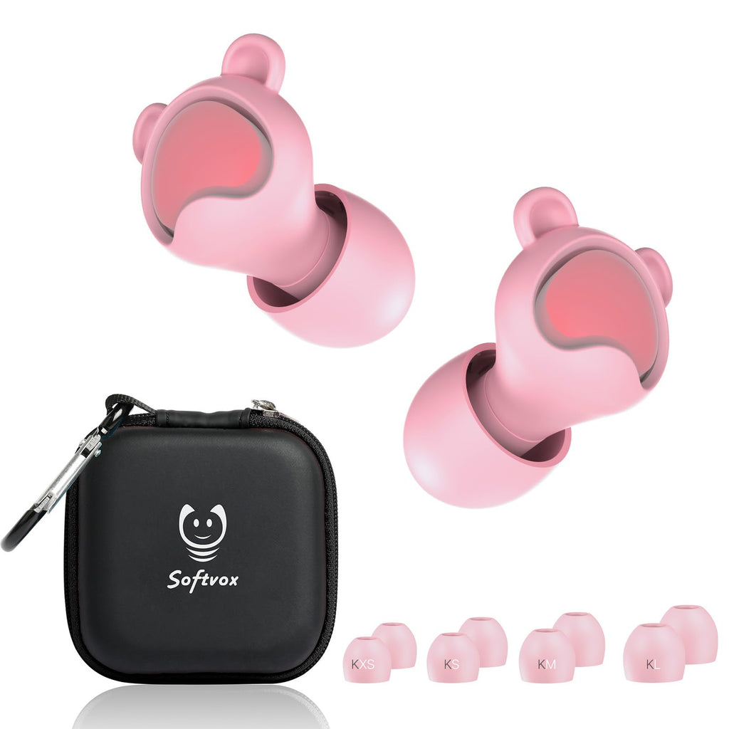 Kids Ear Plugs (6-12 yrs) - Reusable Noise Reduction Samll Earplugs for Focus, Travel, Concerts, Socializing, Events, Sleep, Noi