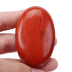 Loveliome Natural Red Jasper Oval Polished Worry Stones, Healing Crystal Indoor Fountain Stones Massage Energy Anxiety Relief It