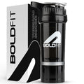 Boldfit Gym Shaker For Protein Shake Leakproof Shaker Bottles For Supplements With Extra Compartment, PreWorkout & Bcaa, Protei