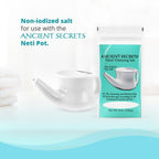 ANCIENT SECRETS Pure Cleansing Salt, Non-Iodized, 2-Pack - for Use with Ceramic or Travel Neti Pot, 8 Oz Ea