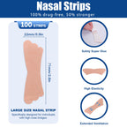 100Pcs Nasal Strips for Snoring, Extra Strength Nose Strips Breathing, Nose Tape for Sports and Sleep, Anti Snoring Strips Help