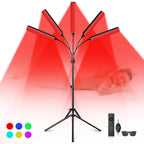 Red Light Therapy for Face Body, 5 Heads Red Infrared Light Therapy Device, 7Colors Full Body Red Light Therapy Devices, 660nm a