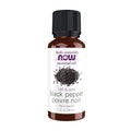 NOW Essential Oils, Black Pepper Oil, Spicy Aromatherapy Scent, Steam Distilled, 100% Pure, Vegan, Child Resistant Cap, 1-Ounce