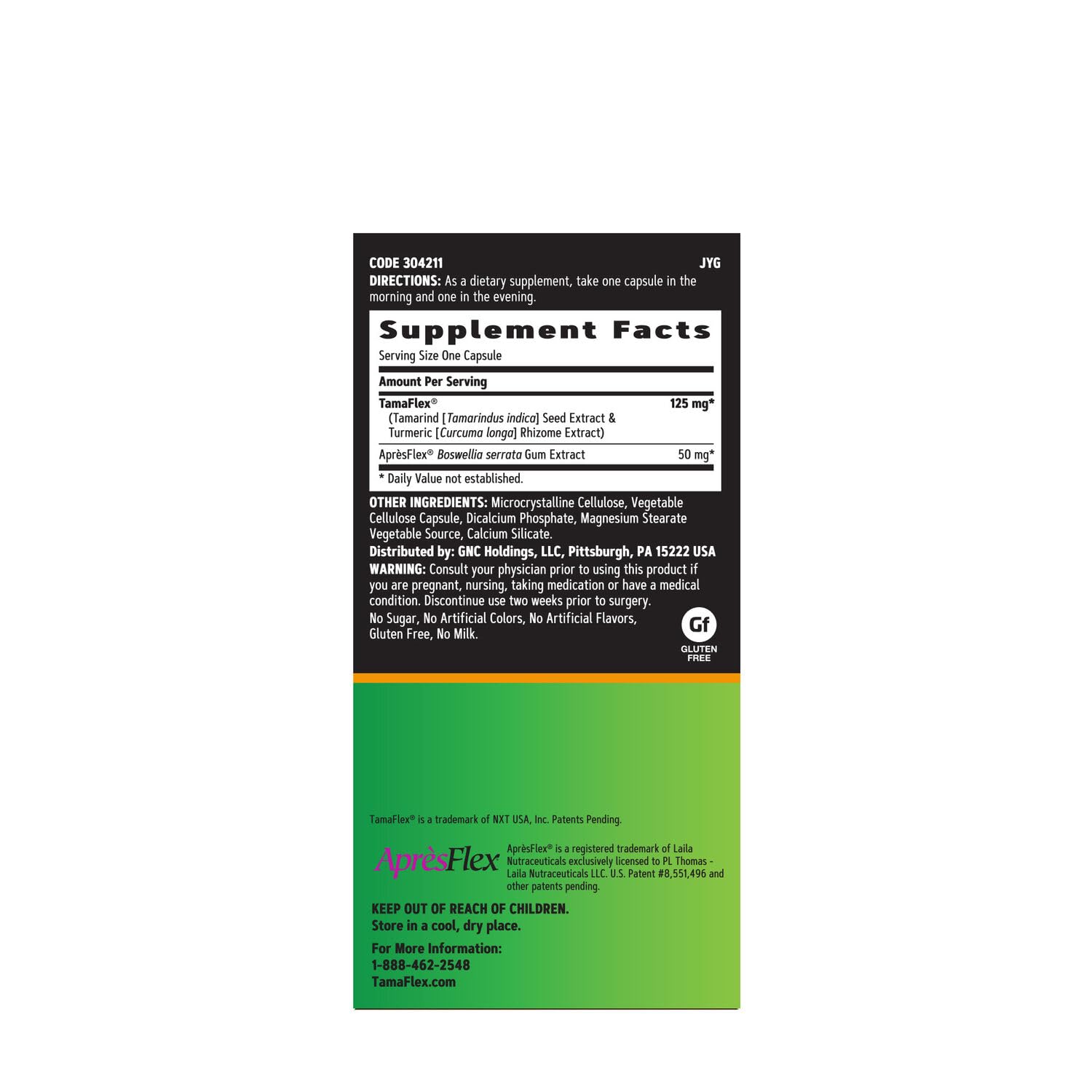 GNC TamaFlex Fast Acting, 60 Vegetarian Capsules, Joint Support