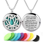 Diffuser Necklace Stainless Steel Lotus of Life