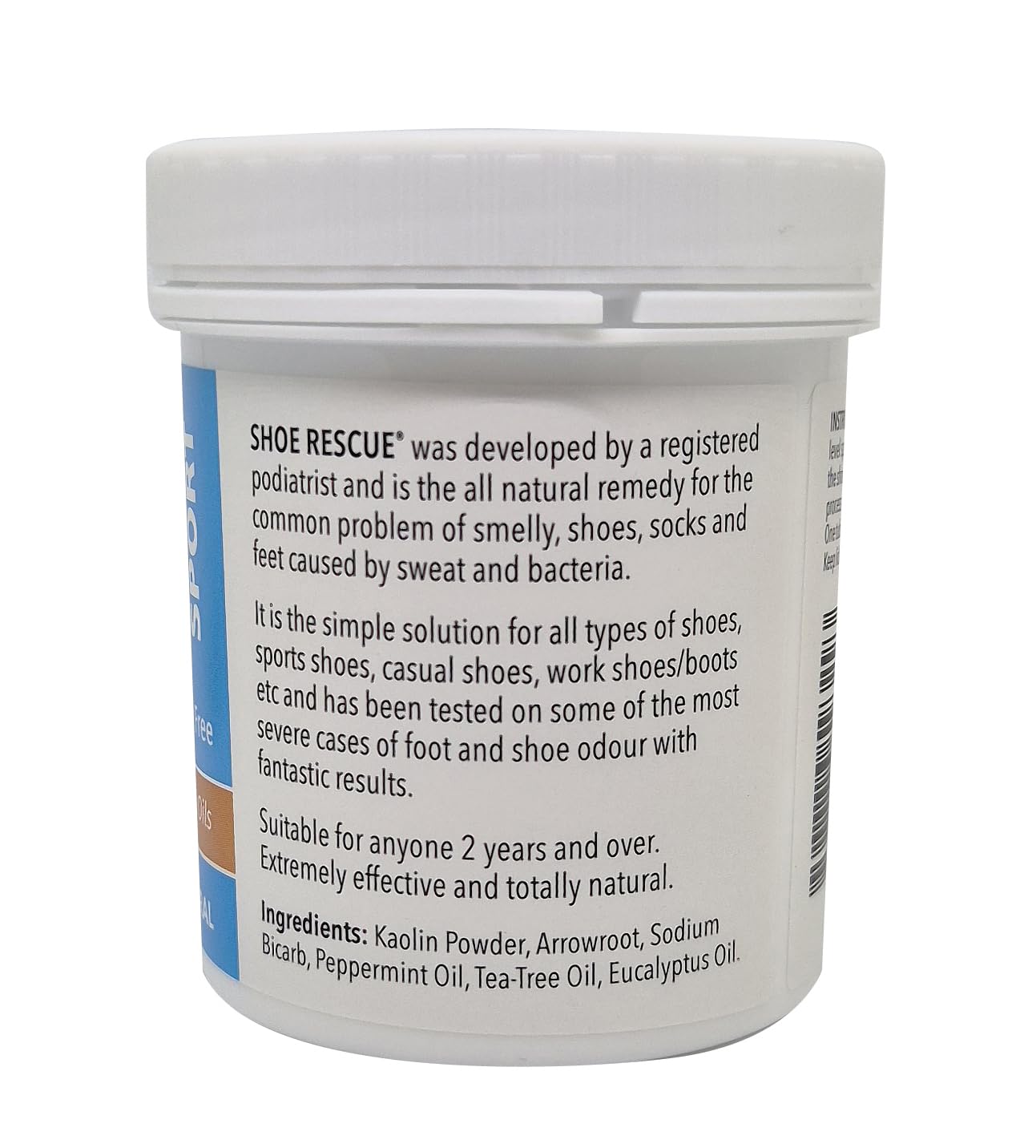 Shoe Rescue Foot And Shoe Powder 100G - Foot Odour Remover And Eliminator - Developed By A Registered Podiatrist Is A Completely