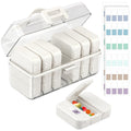 Lunhoo Portable Weekly Pill Box 3 Times a Day, Pill Organizer with 7 Detachable Boxes and Stickers, Airtight Organizer Case for 