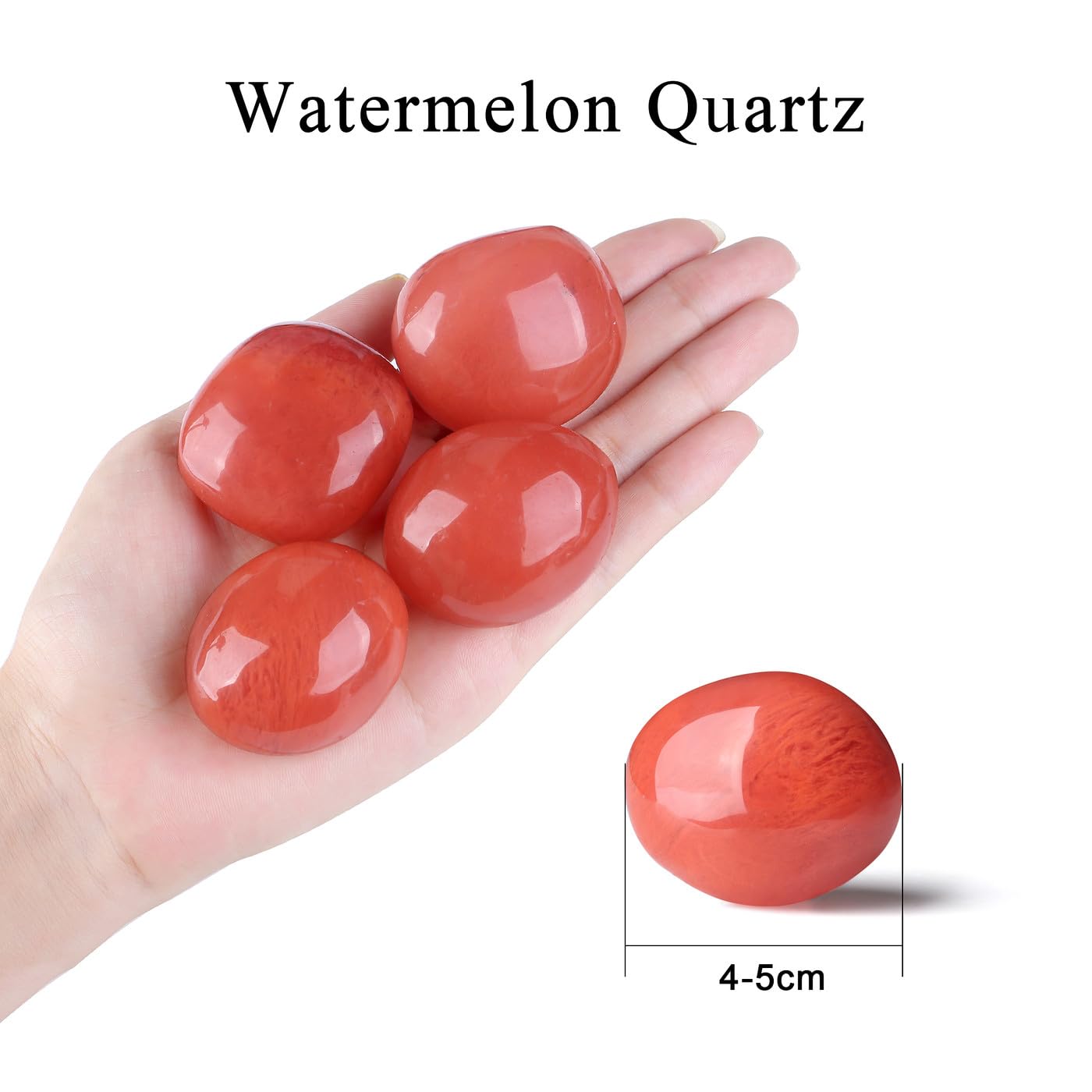 MAIBAOTA 1.6-2.0'' Watermelon Tourmaline Crystal Large Reiki Natural Tumbled Polished Stones for Energy Witchcraft Therapy Medit