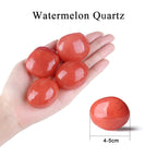 MAIBAOTA 1.6-2.0'' Watermelon Tourmaline Crystal Large Reiki Natural Tumbled Polished Stones for Energy Witchcraft Therapy Medit