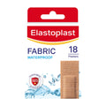 Elastoplast 18s Waterproof Fabric Plaster Strips (Pack of 10 = Total 180), Large Pack of Fabric Plasters, Breathable Plasters, P