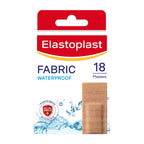 Elastoplast 18s Waterproof Fabric Plaster Strips (Pack of 10 = Total 180), Large Pack of Fabric Plasters, Breathable Plasters, P