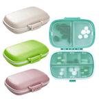 4PCS Travel Pill Organizer, 8 Compartments Portable Pill Case, Small Pill Box for Pocket Purse Portable Medicine Vitamin Contain